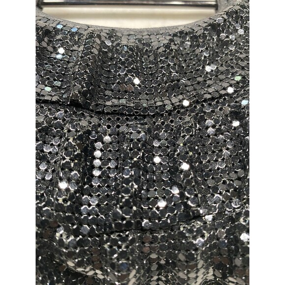 The Limited Black Clutch Metal & Ruffled Mesh EUC - Picture 2 of 9
